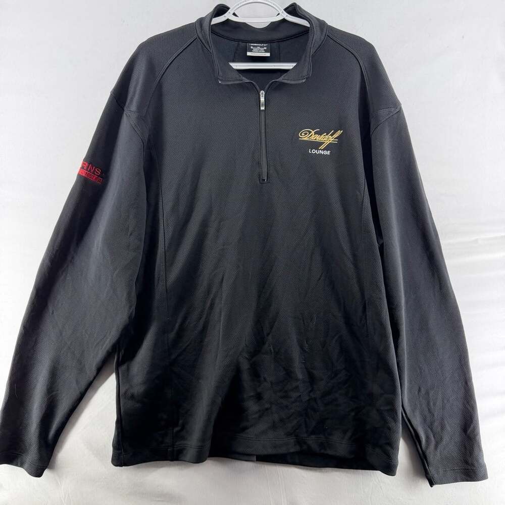 1617 Nike Golf Davidoff Cigars 1/4 Zip Pullover Black XL